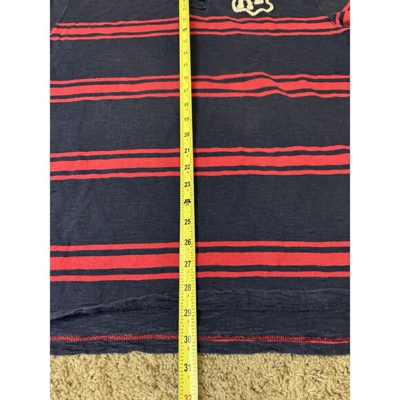 AMERICAN EAGLE Striped Polo Shirt Vintage Fit Rugby Preppy Casual Y2k 90s 2XL - Picture 7 of 7